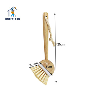 Cepillo para fregar <span class=keywords><strong>de</strong></span> cocina con mango largo <span class=keywords><strong>de</strong></span> madera Natural 2025, cerdas <span class=keywords><strong>de</strong></span> fibra <span class=keywords><strong>de</strong></span> <span class=keywords><strong>planta</strong></span> vegana, Material PP, cepillo para verduras - Product Image 1