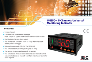 Indicador de Proceso con Control PID de Alta Precisión y Rendimiento Confiable, Monitor Inteligente UMI50+ con 1 Año de Garantía - Product Image 2