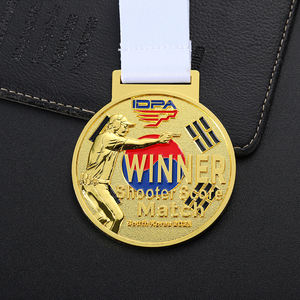 Medalla de ganador de partido de puntuación de tirador de oro personalizado 2d 3D Logotipo de esmalte Medallas de premio deportivo - Product Image 6