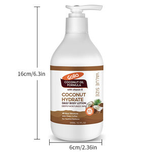 <span class=keywords><strong>Lotion</strong></span> pour le corps à l'huile de noix de coco naturelle, blanchissante, hydratante et raffermissante pour tous les types de peau Marque distributeur OEM logo personnalisé - Product Image 4