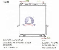 Venta caliente PA66 GF30 radiador para Nissan Patrol Gr Y61 repuestos camión radiador 68738 21460VC200 21460VC20A
