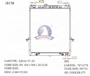 Vente chaude PA66 GF30 Radiateur pour Nissan Patrol Gr Y61 Pièces <span class=keywords><strong>De</strong></span> Rechange <span class=keywords><strong>Camion</strong></span> Radiateur 68738 21460VC200 21460VC20A - Product Image 2