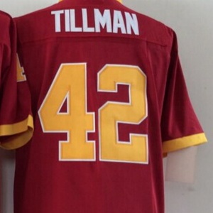 Siap Kirim Pat Tillman Merah Jersey Sepak Bola Perguruan Tinggi Jahitan Kualitas Terbaik - Product Image 1