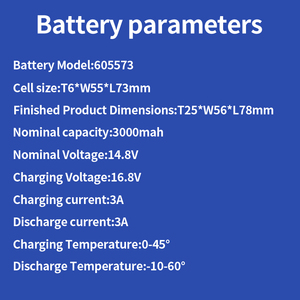 แบตเตอรี่แบบชาร์จได้ OEM 14.8V 3000mAh ชนิดโซลิดสเตท (Blusenergy) สำหรับอุปกรณ์ตรวจสอบ UAV และเครื่องมืออุตสาหกรรม - Product Image 3