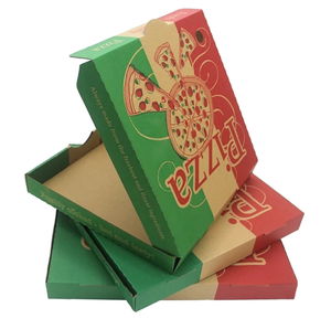 Factory direct pizza box custom LOGO brand size fancy printing 5 ply 7 ply foldable strong corrugated carton box fast delivery