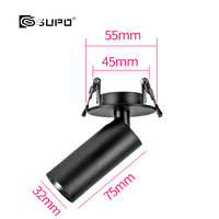 Spot encastré GUPO de haute qualité 3W 24V, panneau rond à angle réglable, lampe encastrée pour éclairage de vitrine commerciale