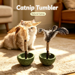 Natural Catnip Tumbler Cat <strong>Toy</strong> with Feather &amp; Bell Interactive Self Amusement Pet <strong>Toy</strong> Durable <strong>Kitten</strong> Playing <strong>Toy</strong> <strong>for</strong> Indoor Cats - Product Image 2