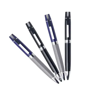 Caneta laser de corte de metal de alta qualidade, logotipo personalizado, clipes de caneta de metal para cooperação empresarial
