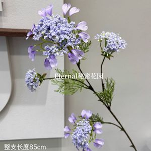 Fiore artificiale a 4 steli, fiore a pizzo, fiore a dente di leone effetto vento naturale, materiale ausiliario per composizioni floreali, simulazione - Product Image 2