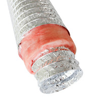 Gaine flexible industrielle ignifuge isolée en fibre de verre et feuille d'aluminium 18 pouces pour système de climatisation CVC et ventilation 1