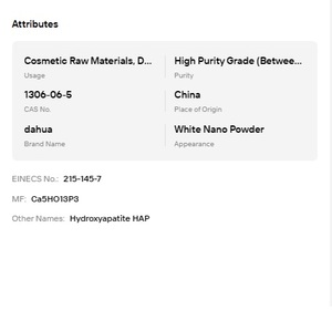 Polvo de Hidroxiapatita Nano de Entrega Rápida CAS 1306-06-5 Material para Cuidado Bucal - Product Image 6