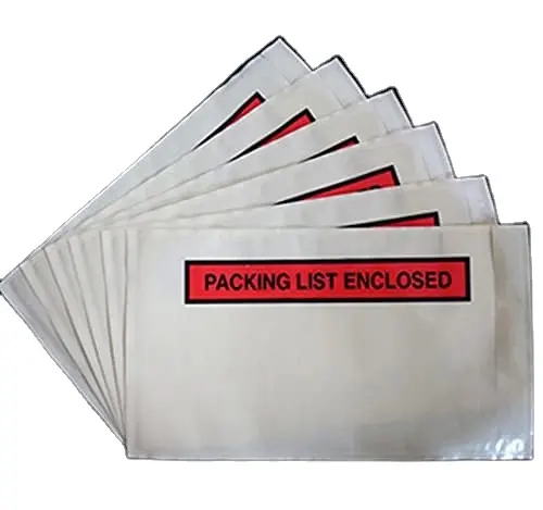 Enveloppes, contenant transparent, matériau adhésif PP PE, 50 pièces, liste d'emballage, enveloppes pour fausses imperfections