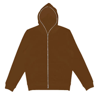 Sweat-shirt à capuche intégral zippé personnalisé pour homme, 100 % coton biologique, pour impression en relief et broderie, idéal pour l'automne