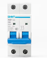 Disjoncteur de haute qualité CHINT MCB NXB-63 -2P 1-6AD à double alimentation avec interverrouillage, contrôleur de circuit double