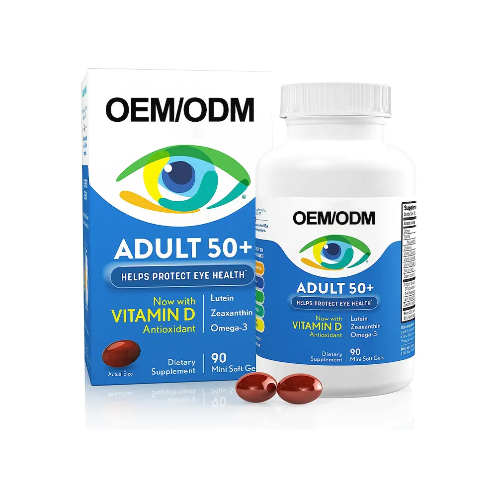 Lutein Softgels, suplementos minerales de vitaminas para la salud ocular, soporte de Salud de la visión para ojos secos sin gluten sin OGM para adultos