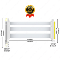 Câble Riser PCIe 5.0 X16 blanc Extension d'angle à 90 ° pour RTX 4090/5090 RX 7900 XTX WRX80/TRX40 Commandes en gros Produits en stock utilisés