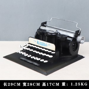 Typerwriter-modelo de vehículo de hierro, piezas de modelo, <span class=keywords><strong>bar</strong></span>, Accesorios retro de hierro para decoración del hogar - Product Image 6