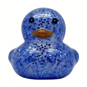 Patitos de Goma con Logotipo Personalizado, Transparentes, con Purpurina, en Forma de Pato Dorado, Patitos de Goma Verdes para Carreras - Product Image 4