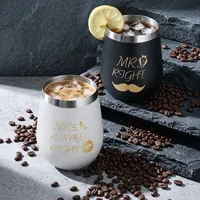 Mug en acier inoxydable avec boîte cadeau - Vaisselle à cocktail pour Martini, Mojito, boissons mélangées, bar, fête, bière, vin - Verre de 5 à 10 cm de diamètre