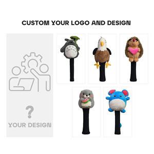 Penutup kepala boneka <span class=keywords><strong>Penguin</strong></span> ungu hewan <span class=keywords><strong>Golf</strong></span> kayu berbulu lembut Desain unik cocok Aksesori pengemudi Klub Kustom - Product Image 2