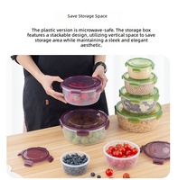 Boîte de rangement en plastique PP de qualité alimentaire avec joint d'étanchéité en silicone, récipient hermétique pour la conservation des aliments au réfrigérateur