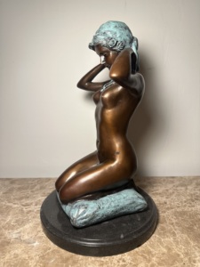 Escultura de Bronce de Postura de <span class=keywords><strong>Yoga</strong></span> Estilo Europeo, Adorno de Arte Moderno, Adecuado para Decoración y Exhibición en Estudio o Sala de Estar - Product Image 2