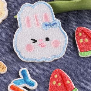 Cartoon Rabbit English Letters Embroidered Badge Computer Embroidery Self-Adhesive Fabric Sticker Clothing Accessory - Product Image 3