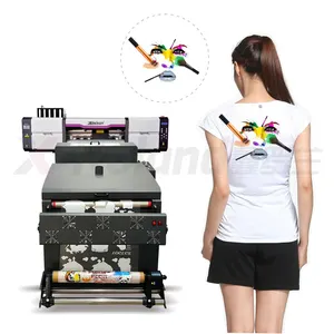 Dual I3200 60cm T-Shirt DTF Printer Machine with Heat Press Size Specific Clothing Printing Tool