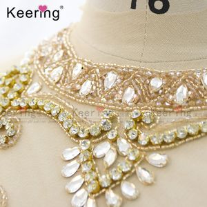 <span class=keywords><strong>Collar</strong></span> con apliques de cristal con cuentas populares en el vestido de novia para coser - Product Image 6