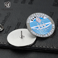 Fabricant de badges de revers personnalisés en métal doré ou argenté, en émail souple, avec logo 3D en forme de papillon, pour souvenirs d'entreprise