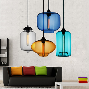 JYLIGHTING Couloir Couloir Balcon Suspension Moderne Coloré <span class=keywords><strong>Verre</strong></span> Bar Comptoir Suspension - Product Image 3