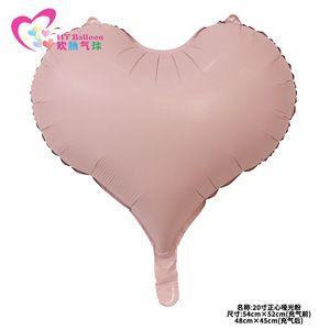 Matte <b>Heart</b> Shaped Aluminum Foil <b>Balloons</b> 20 Inch For Valentine's Day Wedding Birthday Decorations - Product Image 3