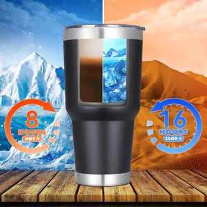 30oz Stainless Steel Vacuum Insulated Tumbler <b>Double</b> <b>Wall</b> Travel Cup with Lid Leak Proof Thermal <b>Mug</b> - Product Image 2