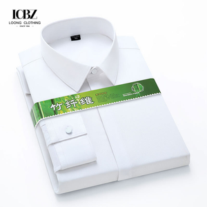 <span class=keywords><strong>Camicia</strong></span> Formale Professionale da Uomo a Maniche Lunghe con Bottoni Nascosti, Elastica, Antipiega, Senza Stiratura, in Fibra di Bambù - Product Image 6