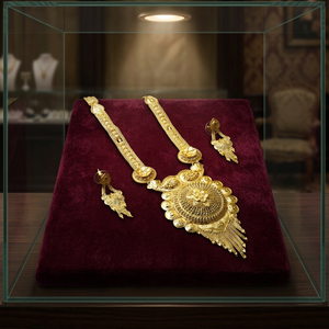 Wholesale 14K 18K 24K Micron Gold Filled Traditional Long Necklaces Fashion Jewelry Brass Micro Gold Plated Forming Jewelry Set - Product Image 4