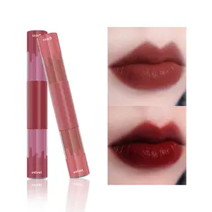 Muting Matte Lip Gloss Velvet Lip Glaze Two In One Unique Tube Lip Gloss