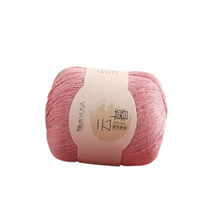 Fil de <span class=keywords><strong>laine</strong></span> mélangée teintée pour l'été avec fil de dentelle à sequins laser et perles de mohair et chanvre multicolores - Product Image 2
