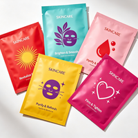 Sachets Mylar personnalisés 3,5g, petits sachets mats en plastique pour échantillons de masques faciaux, pochettes cosmétiques, vente en gros