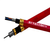 Cable de Alimentación Híbrido Blindado, Cable Fotoeléctrico de Fibra Óptica y Cobre, Cable con Revestimiento Rojo para Proyectos Subterráneos