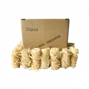 20 cái/hộp Bằng Gỗ Survival Cháy Khởi Động Nhẹ Hơn Cắm Trại BBQ Gỗ Len Firelighter Tự Nhiên Lò Sưởi Nướng <span class=keywords><strong>Igniter</strong></span> - Product Image 3