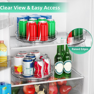 Modernos Contenedores Giratorios de Acrílico Transparente para Armarios, Estantes Giratorios de Plástico para Almacenamiento de Verduras - Product Image 4