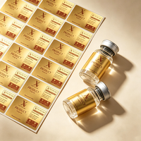 Plateau personnalisé pour flacon unique 3 ml avec étiquettes à code-barres, autocollants en vinyle imperméables, résistants à la chaleur, à séchage rapide, respirants et robustes