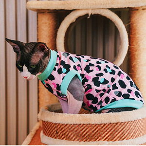 Pet Post-Operative Recovery Suit for <b>Cats</b> & Small Dogs, Cute Breathable Pure Cotton, Adjustable Chest Circumference - Product Image 1