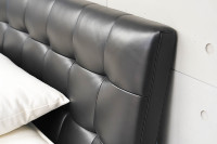 Meubles de chambre à coucher italiens modernes, tête de lit haute, lit double, queen, king size en cuir, ensemble de luxe, vente en gros d'usine