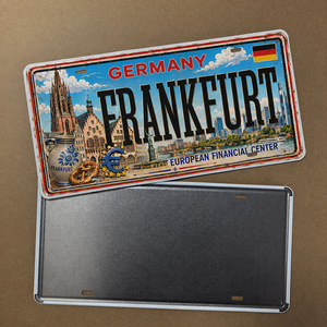 Letrero Metálico Vintage de <span class=keywords><strong>Frankfurt</strong></span>, Alemania, Decoración Rústica de Pared para Oficina, Negocio o <span class=keywords><strong>Bar</strong></span>, Estilo Antiguo Personalizado - Product Image 3