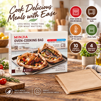 Sac de cuisson OEM personnalisé, résistant à la chaleur, grande capacité, pour poulet entier, dinde, viande, légumes, cuisson au four