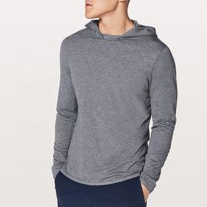 เสื้อมีฮู้ดแบบสวมหัวของผู้ชายเสื้อฮู้ดสีพื้นแขนยาวผ้าฟลีซสไตล์ล่าสุด - Product Image 2