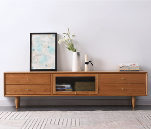 Kirsch holz TV-Schrank Massivholz TV-Ständer Couch tisch einfaches modernes Wohnzimmer - Product Image 2