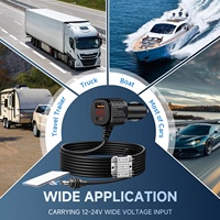 Adaptateur allume-cigare USB pour Starlink Mini avec affichage numérique, convertisseur élévateur de tension 12V 24V vers 30V et câble d'alimentation CC