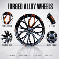 Jantes de voiture sport personnalisées en alliage d'aluminium forgé léger MOJIO 5x120, 18, 19, 20, 21 pouces, pour la modification des performances des voitures de sport